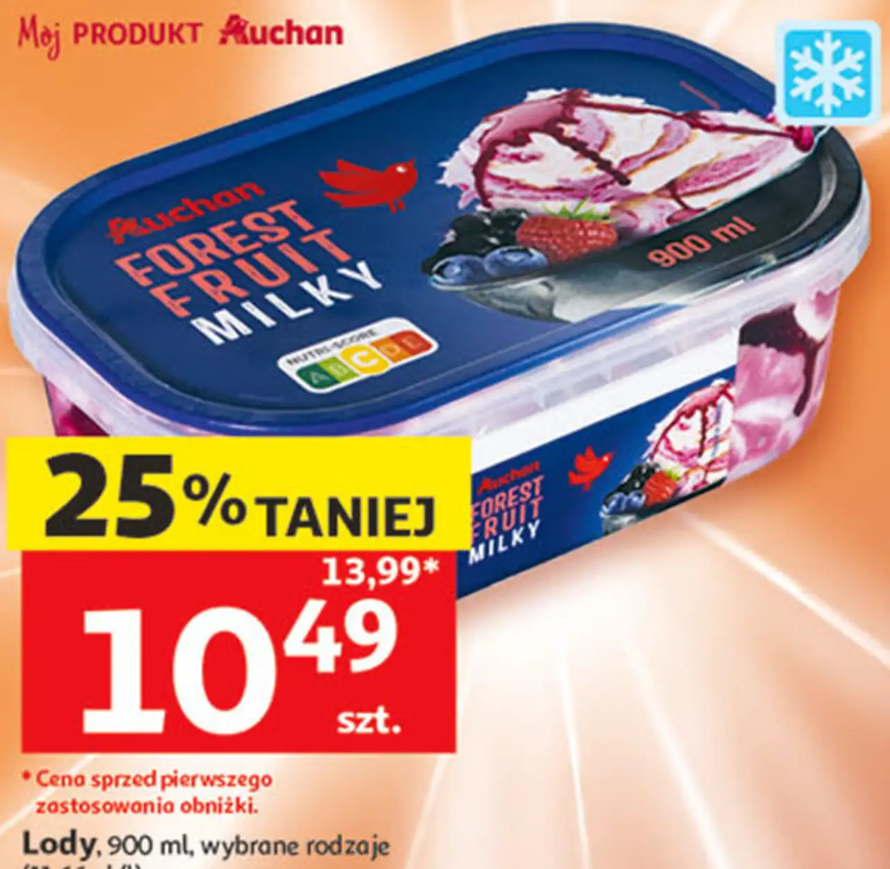 Lody, 900 ml, wybrane rodzaje