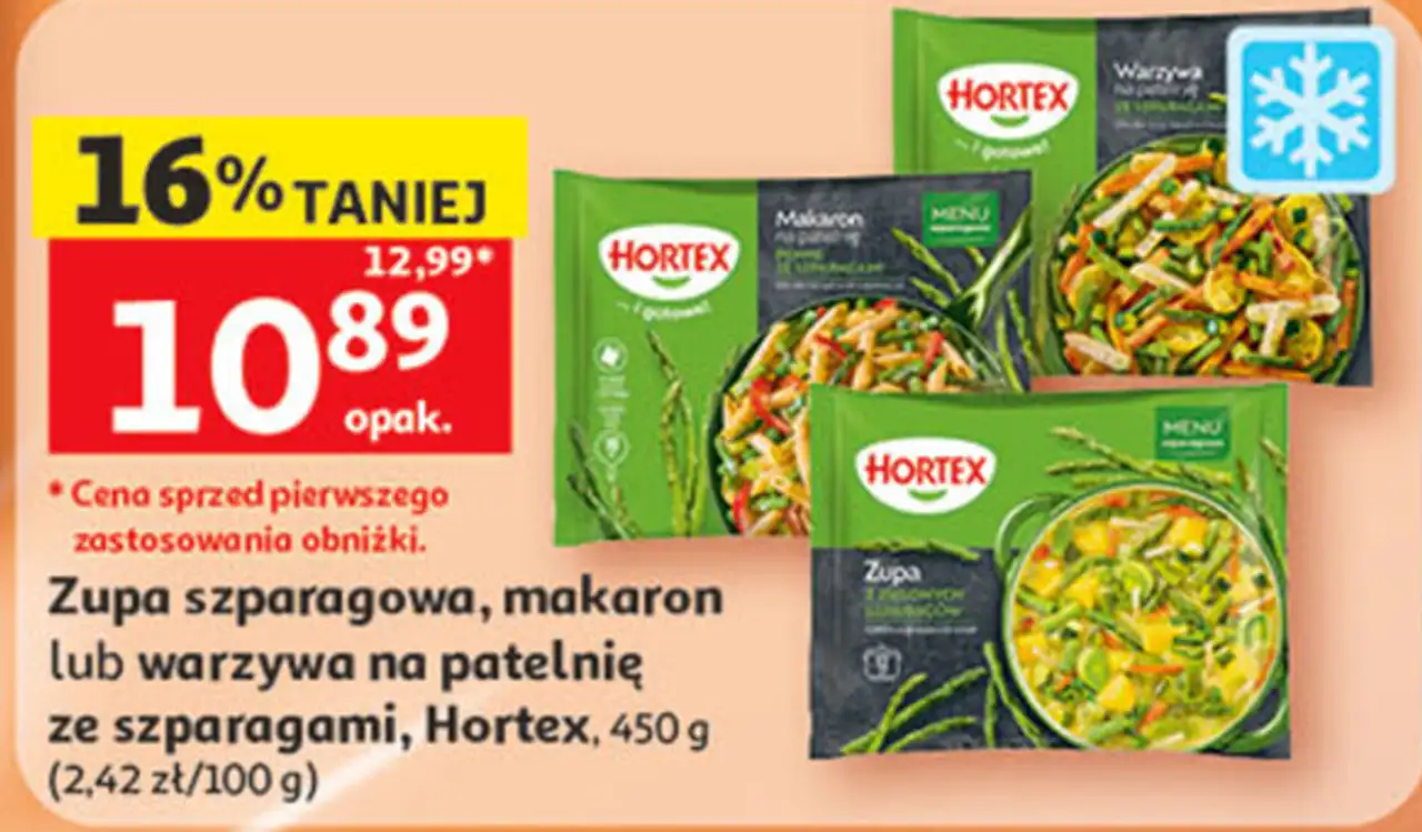 Zupa szparagowa, makaron lub warzywa na patelnię ze szparagami, Hortex, 450 g