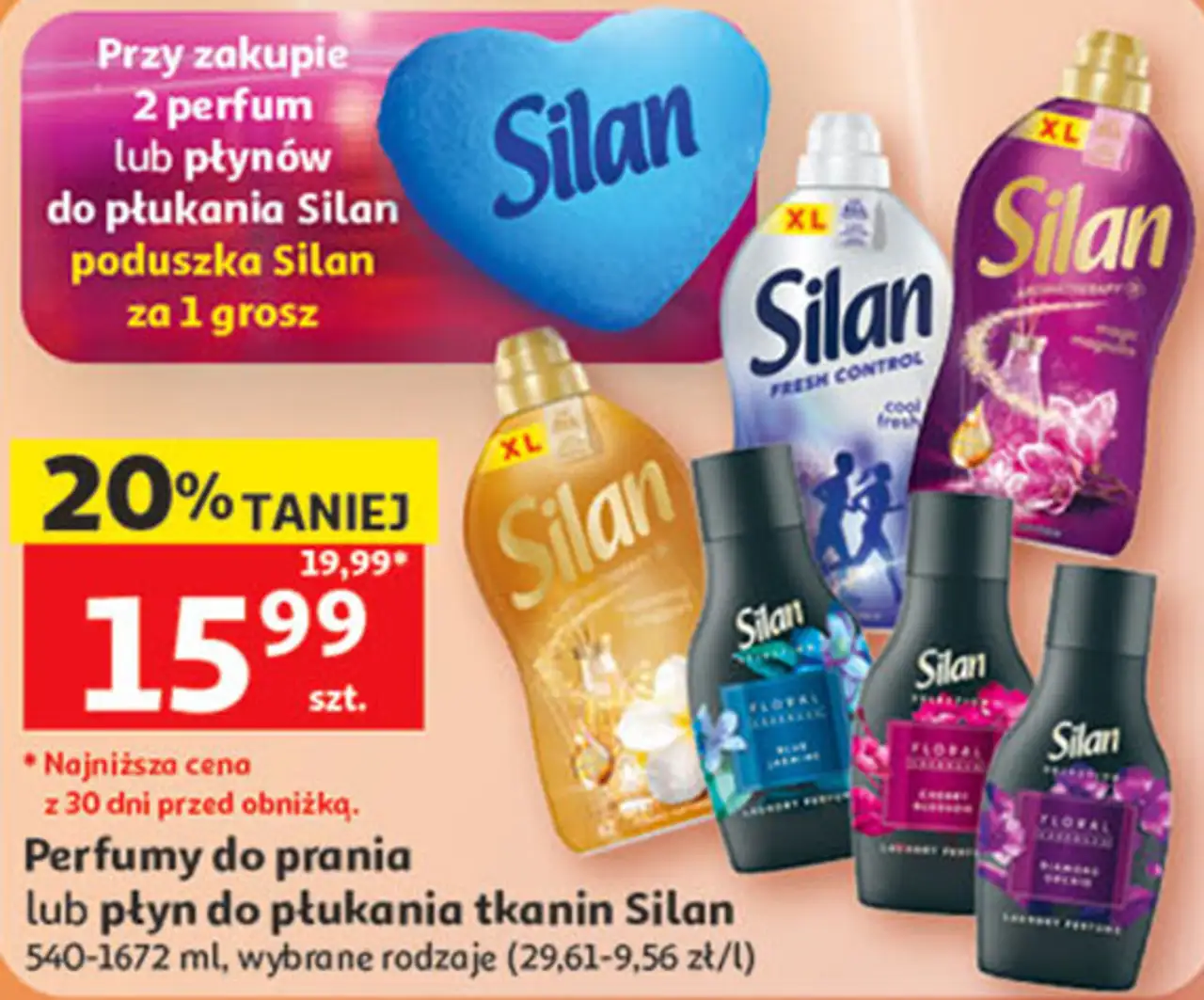 Perfumy do prania lub płyn do płukania tkanin Silan