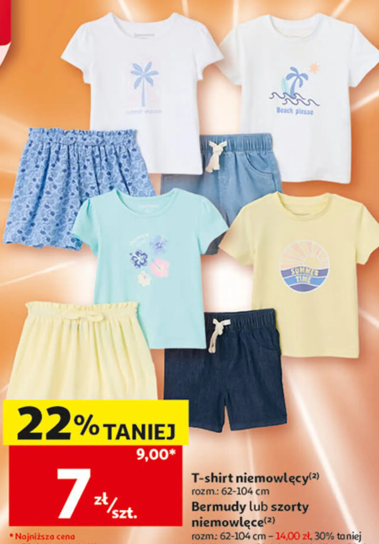 T-shirt niemowlęcy, Bermudy lub szorty niemowlęce