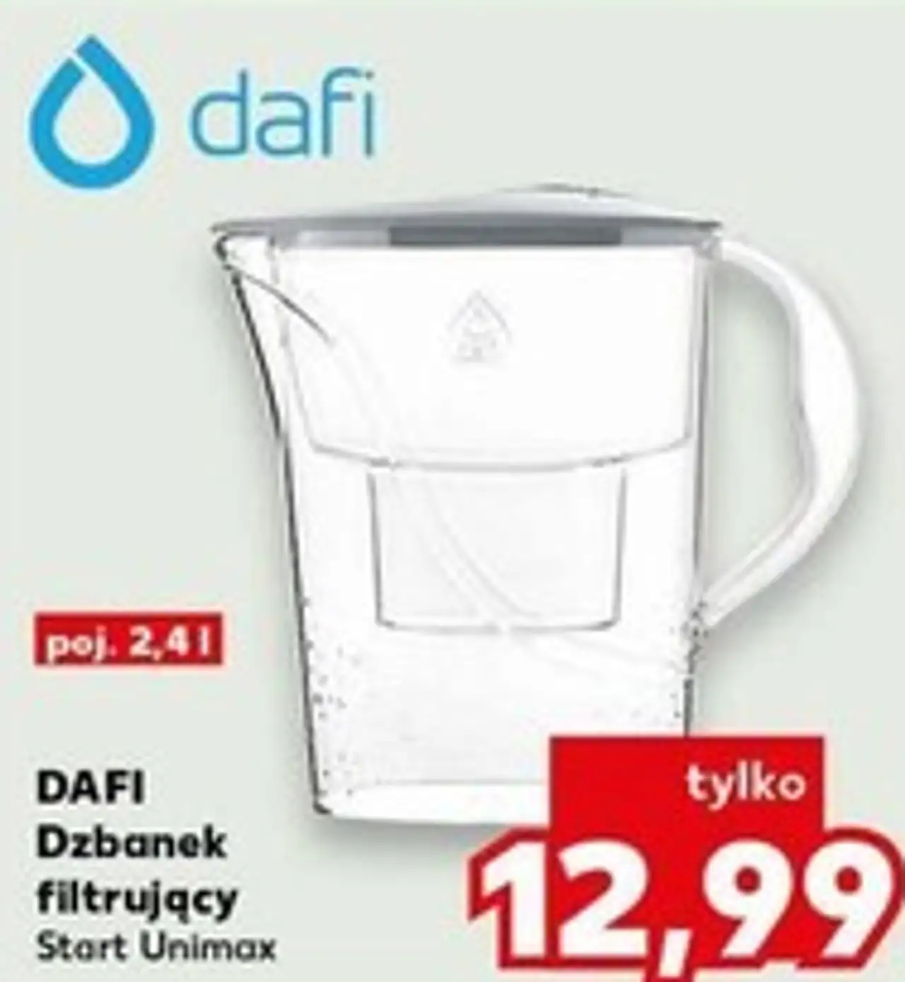 DAFI Dzbanek filtrujący Start Unimax poj. 2,4 l