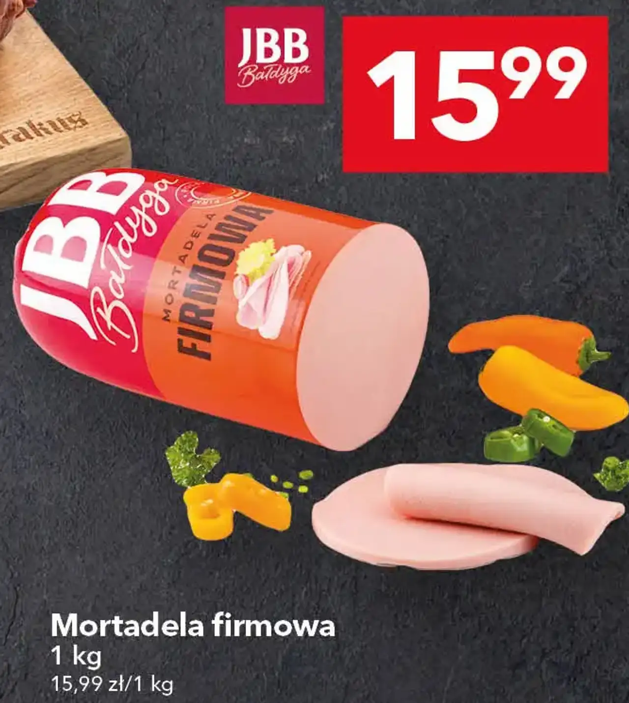 Mortadela firmowa JBB Bałdyga 1 kg