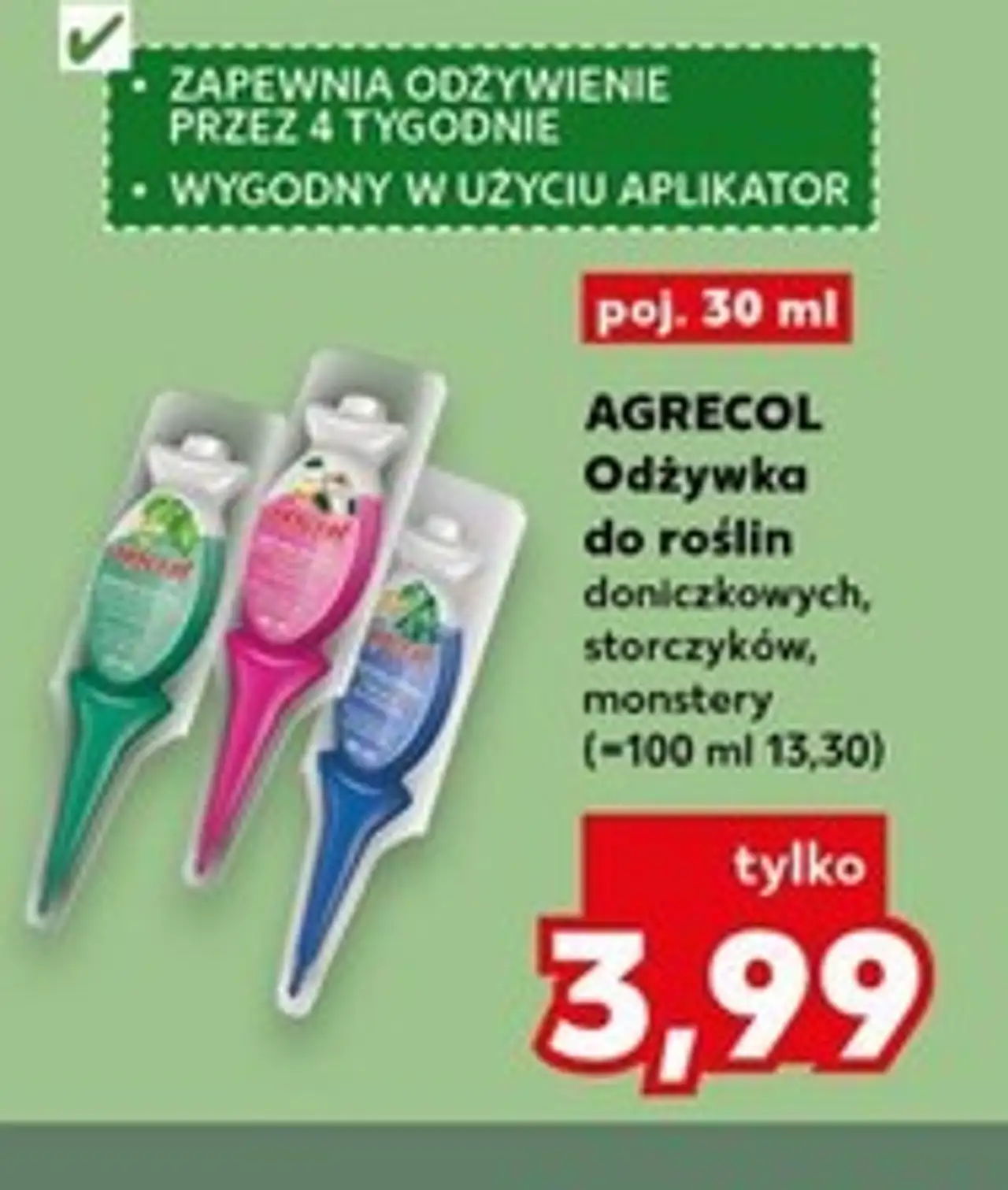 AGRECOL Odżywka do roślin doniczkowych, storczyków, monstery 30 ml