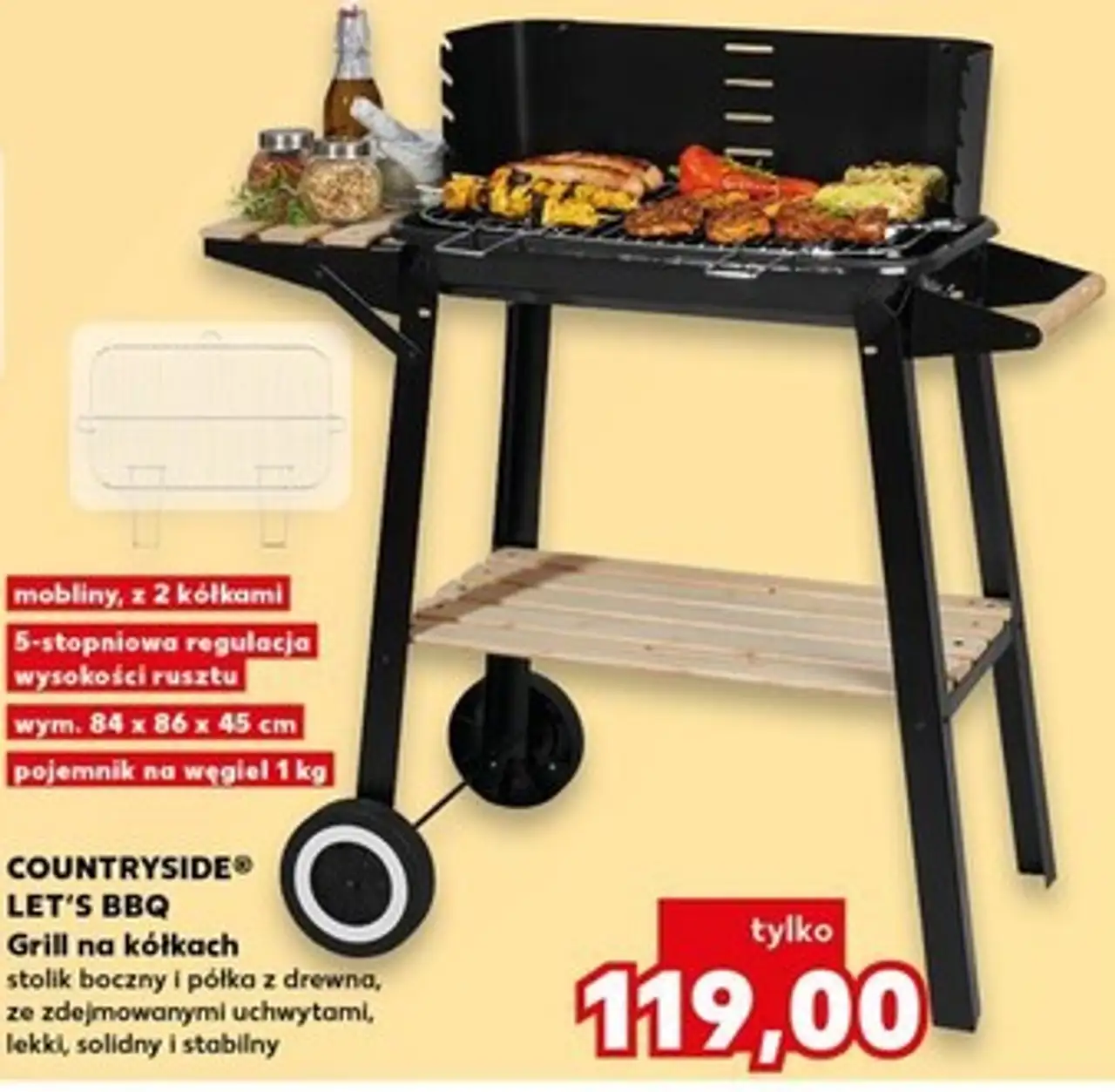 Grill na kółkach COUNTRYSIDE® LET'S BBQ