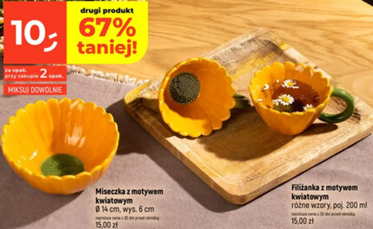 Miseczka z motywem kwiatowym / Filiżanka z motywem kwiatowym