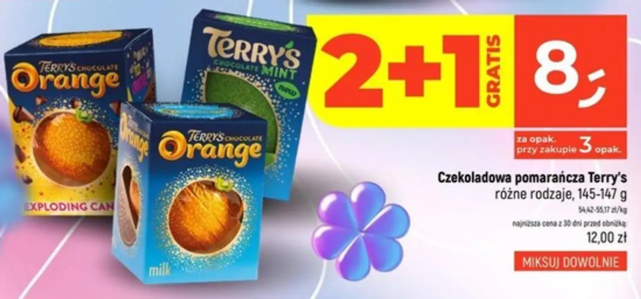 Czekoladowa pomarańcza Terry's różne rodzaje, 145-147 g