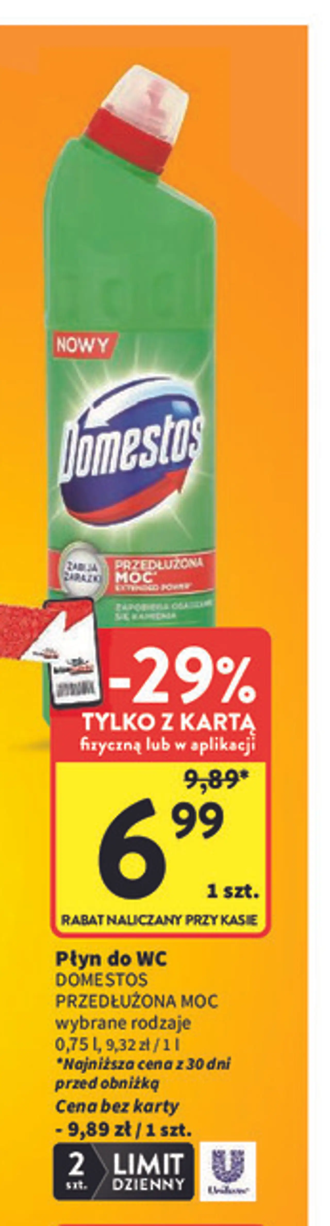 Płyn do WC Domestos PRZEDŁUŻONA MOC wybrane rodzaje