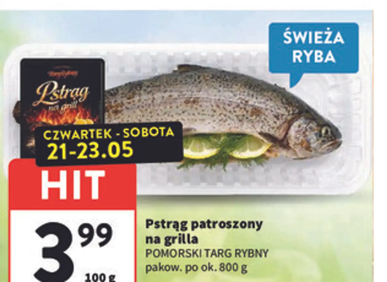 Pstrąg patroszony na grilla