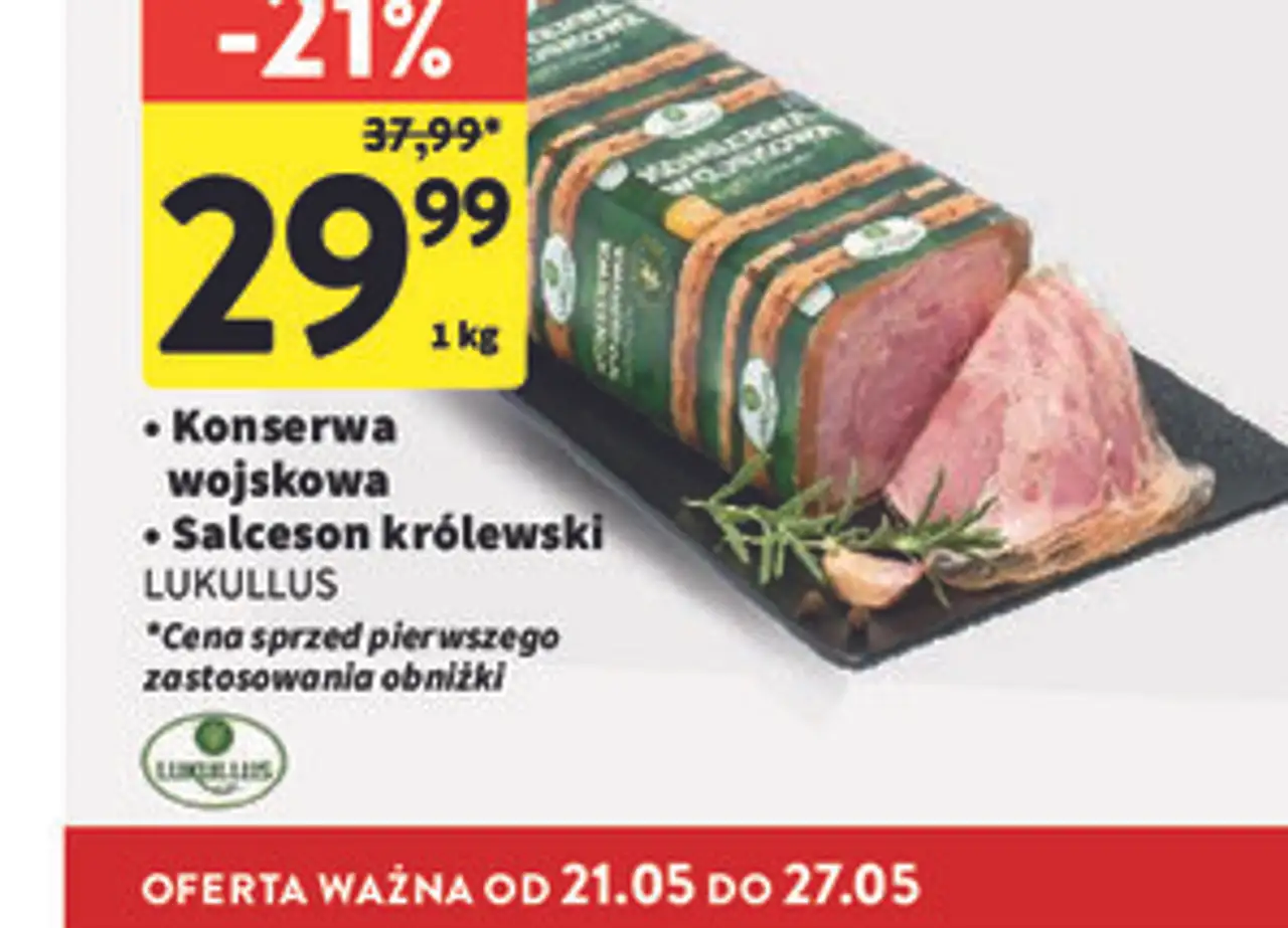 Konserwa wojskowa / Salceson królewski LUKULLUS
