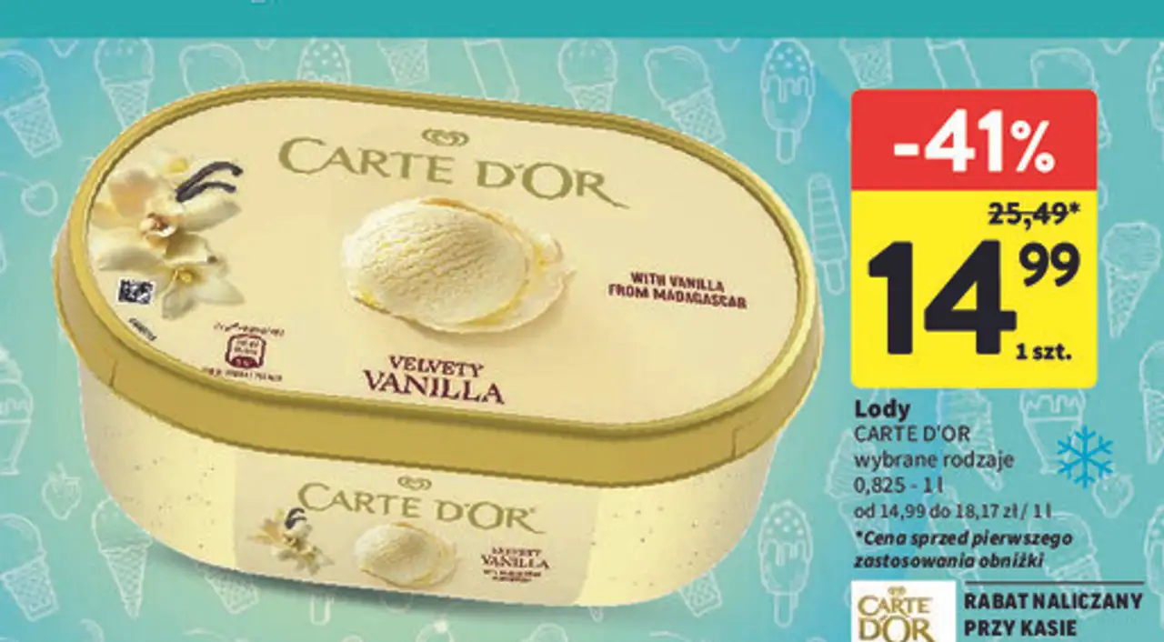 Lody vanilla Algida Carte D'or Les Classiques