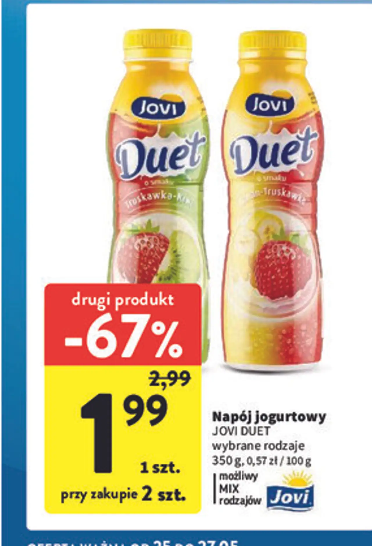 Napój jogurtowy JOVI DUET wybrane rodzaje
