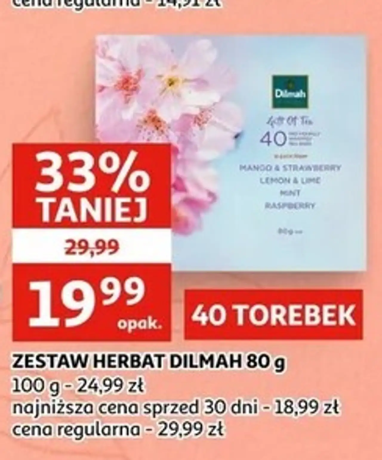 ZESTAW HERBAT DILMAH 80 g 40 TOREBEK