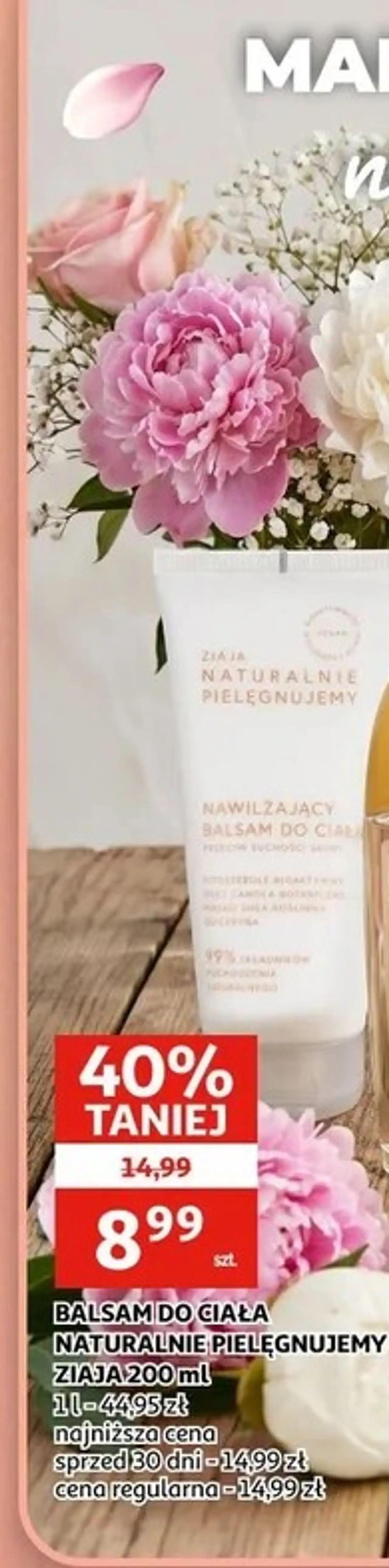 BALSAM DO CIAŁA NATURALNIE PIELĘGNUJEMY ZIAJA 200 ml