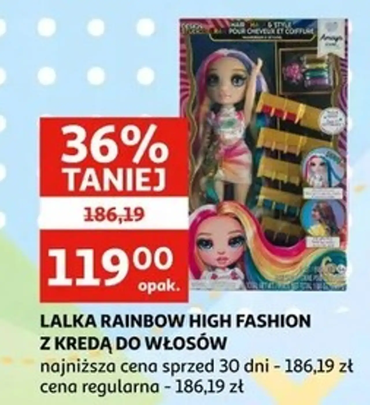 LALKA RAINBOW HIGH FASHION Z KREDĄ DO WŁOSÓW