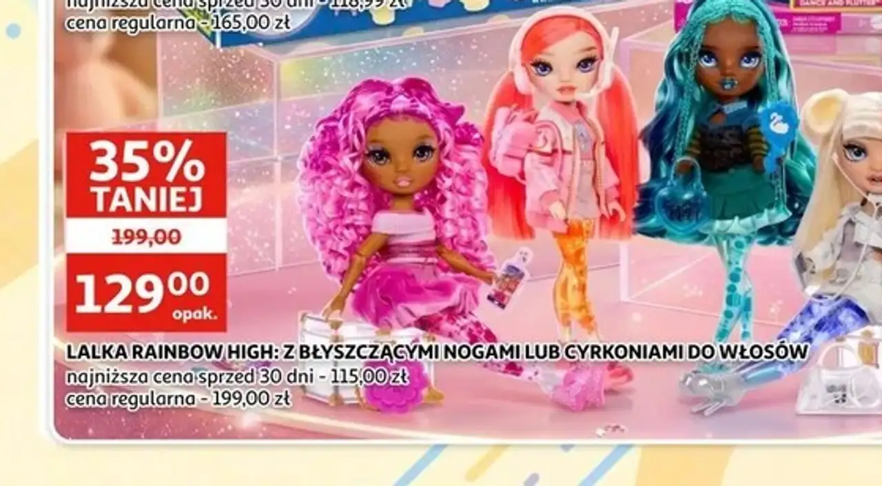 LALKA RAINBOW HIGH: Z BŁYSZCZĄCYMI NOGAMI LUB CYRKONIAMI DO WŁOSÓW