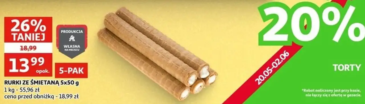 RURKI ZE ŚMIETANĄ 5x50 g