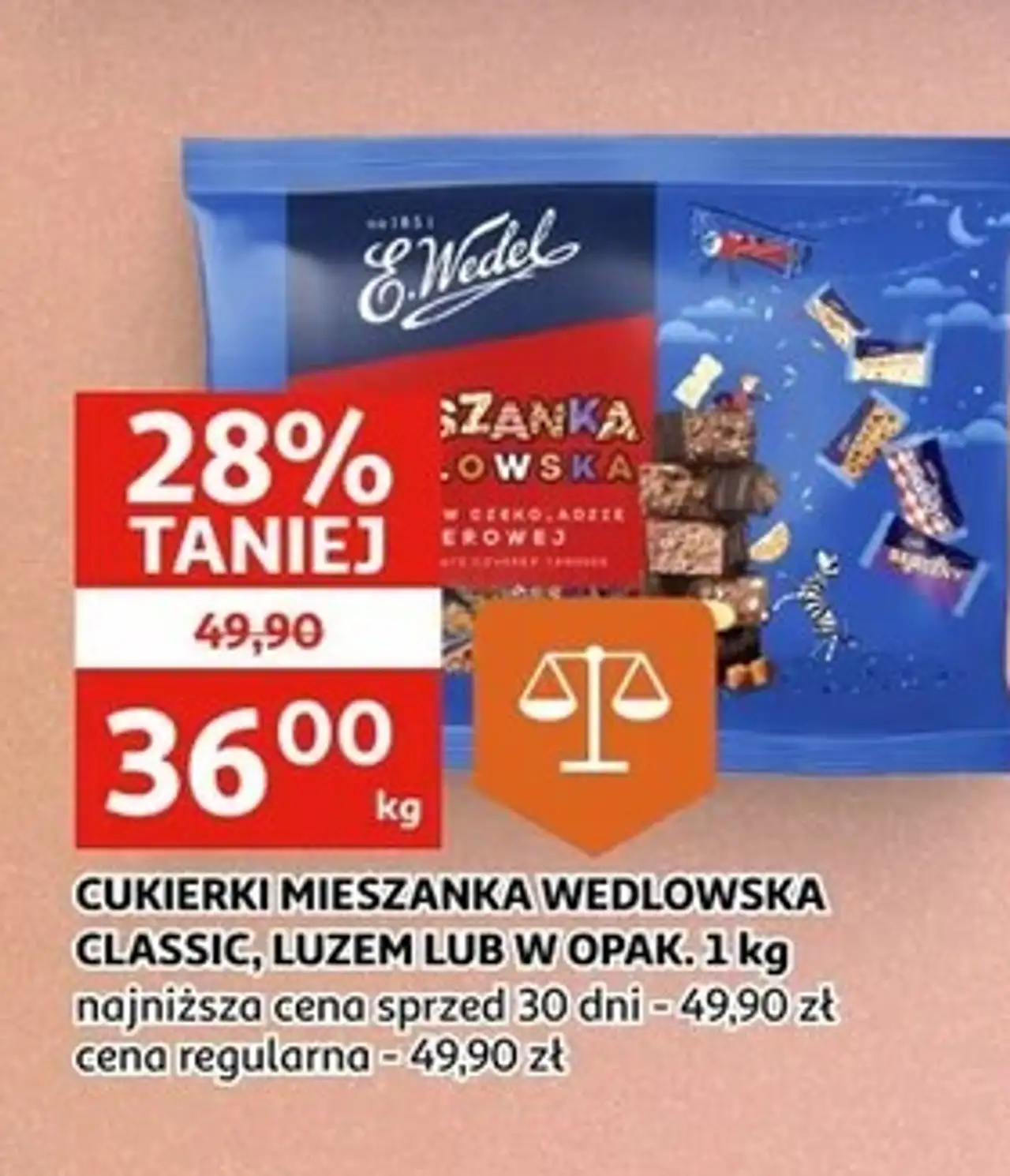 CUKIERKI MIESZANKA WEDLOWSKA CLASSIC, LUZEM LUB W OPAK. 1 kg