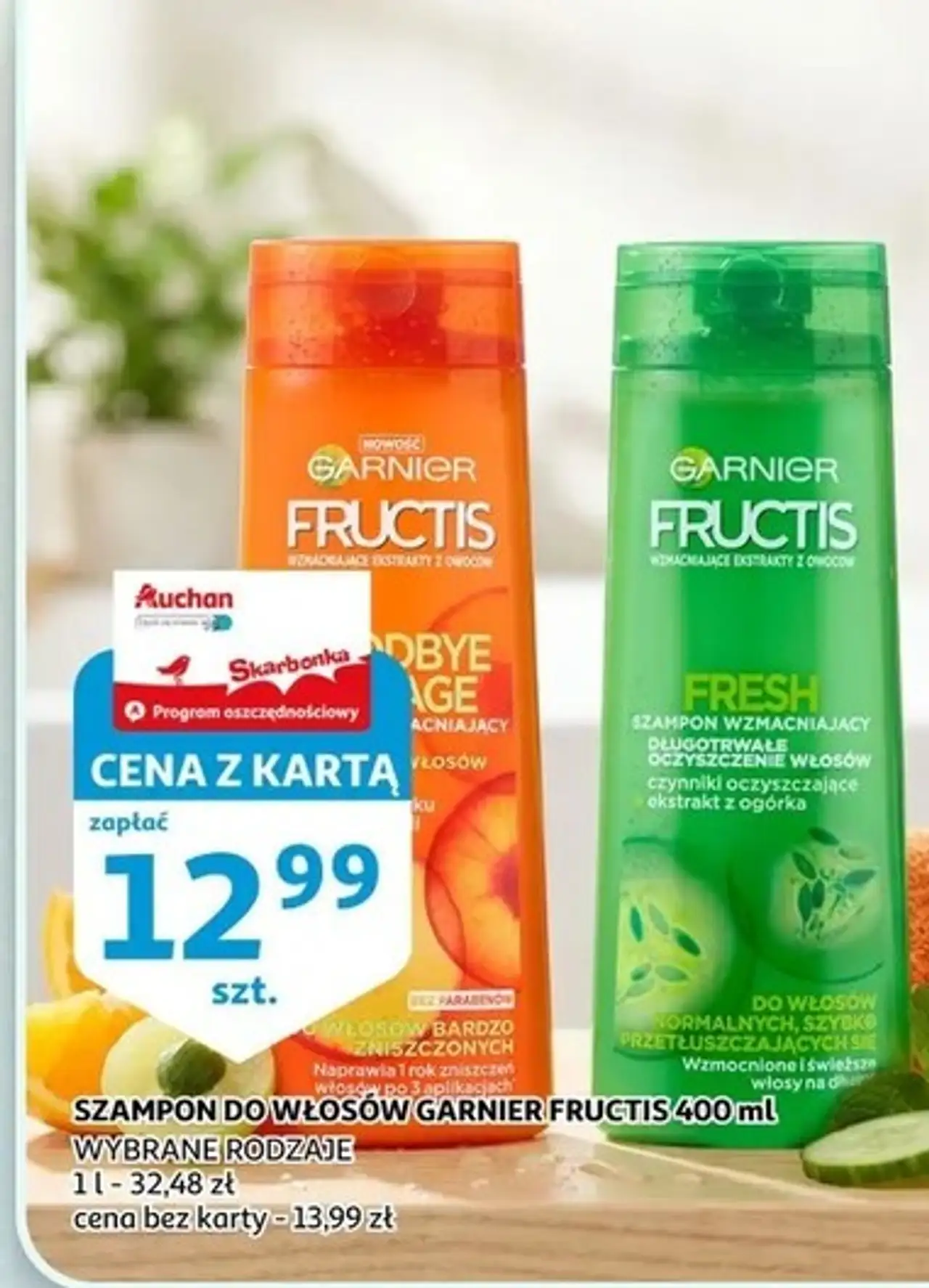 SZAMPON DO WŁOSÓW GARNIER FRUCTIS 400 ml