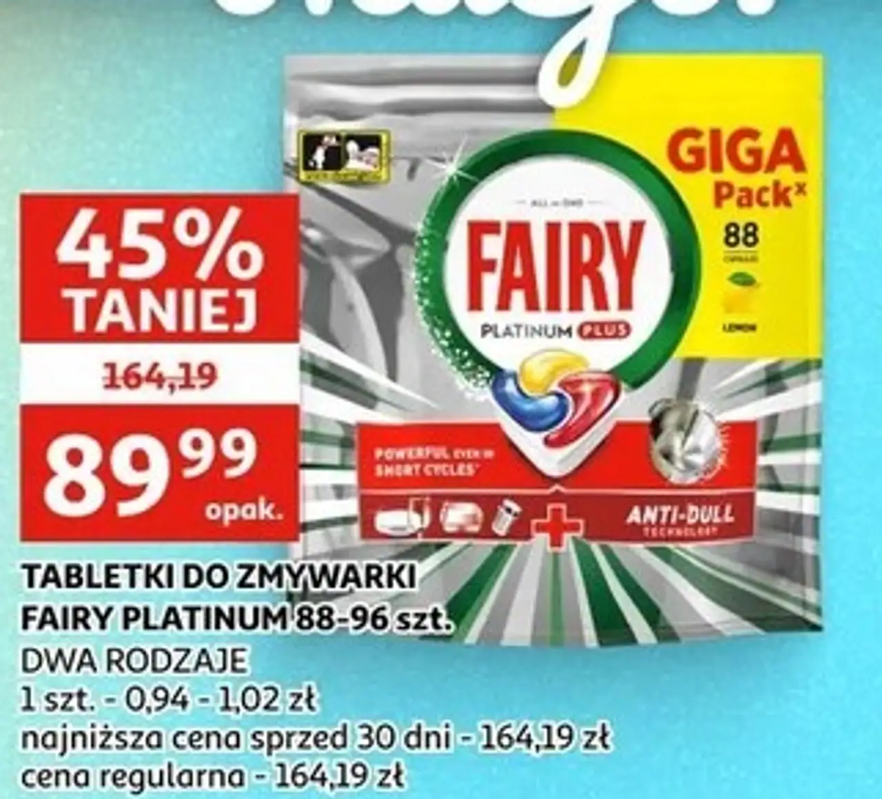 TABLETKI DO ZMYWARKI FAIRY PLATINUM 88-96 szt.