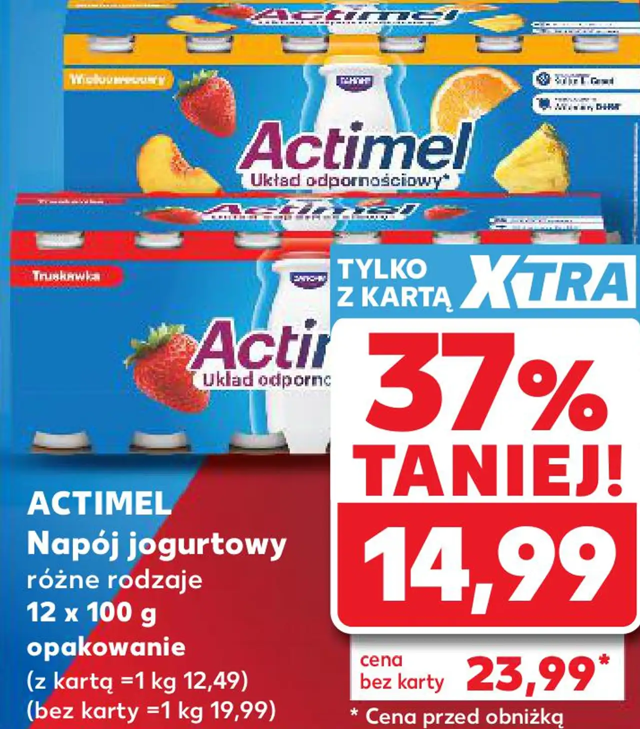 ACTIMEL Napój jogurtowy różne rodzaje