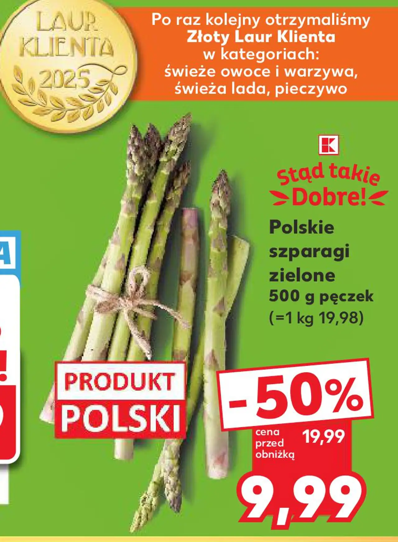 Polskie szparagi zielone 500 g pęczek