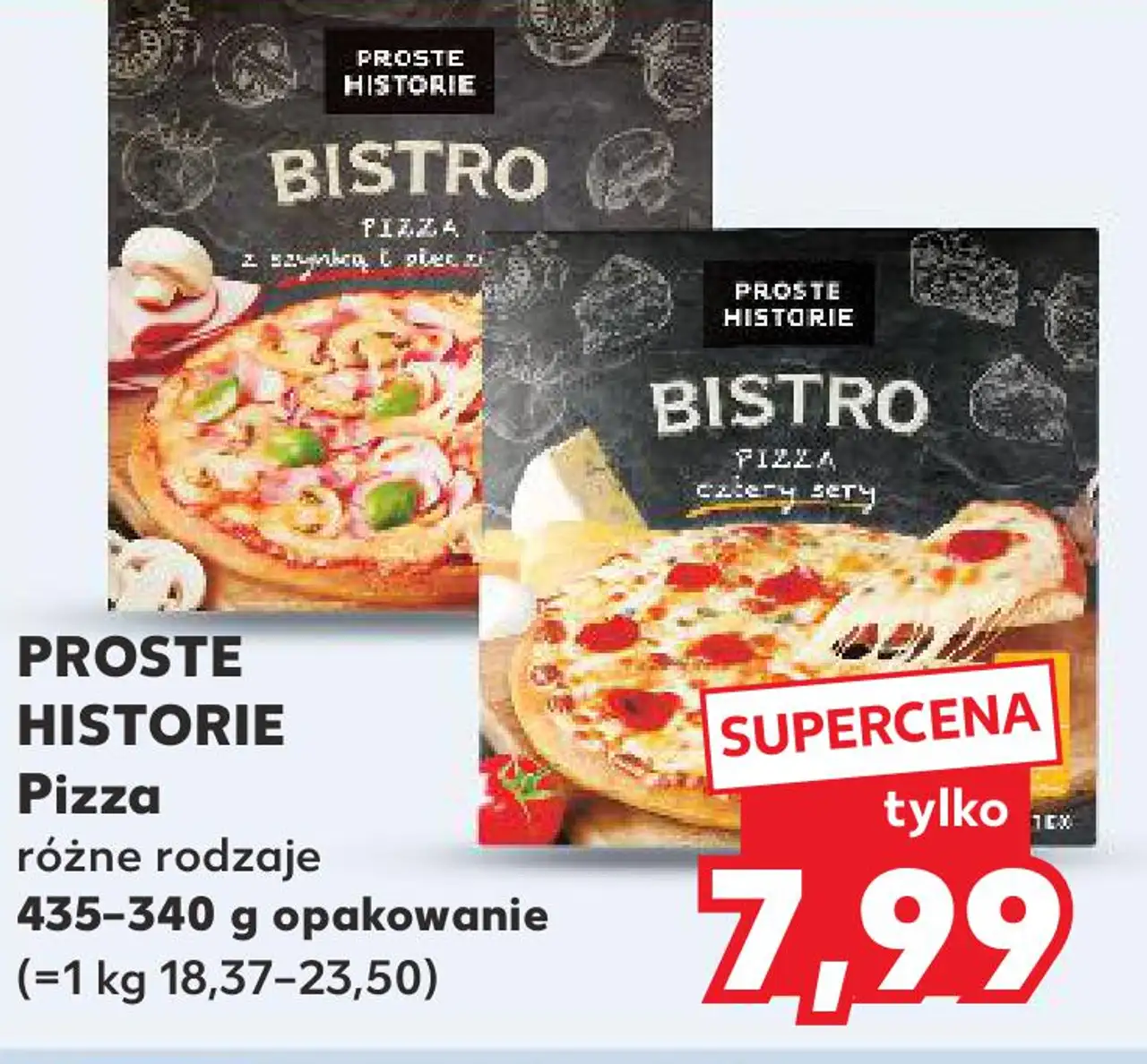 Pizza różne rodzaje 435-340 g opakowanie