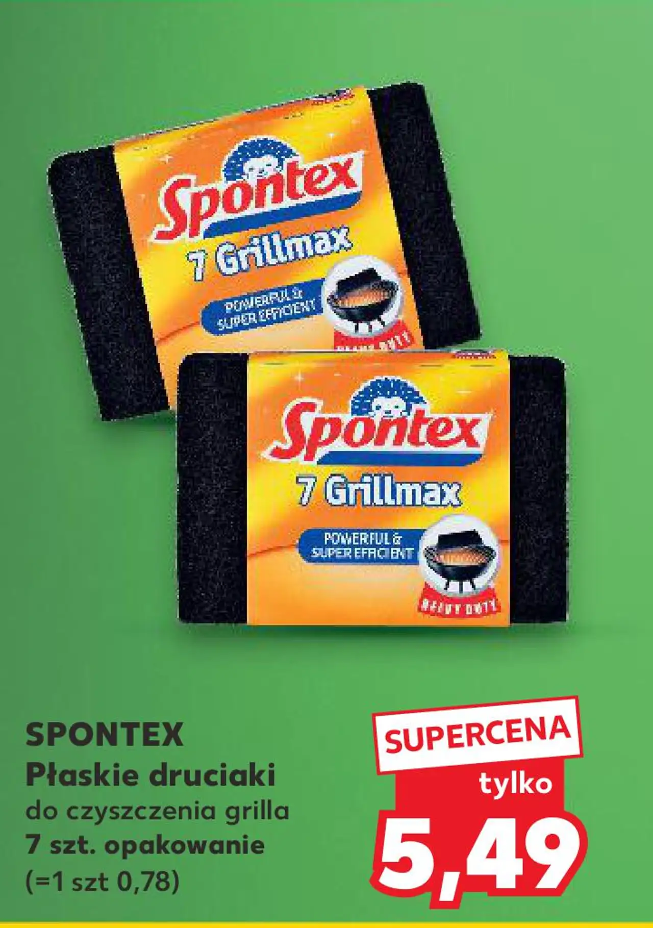 Spontex Płaskie druciaki do czyszczenia grilla