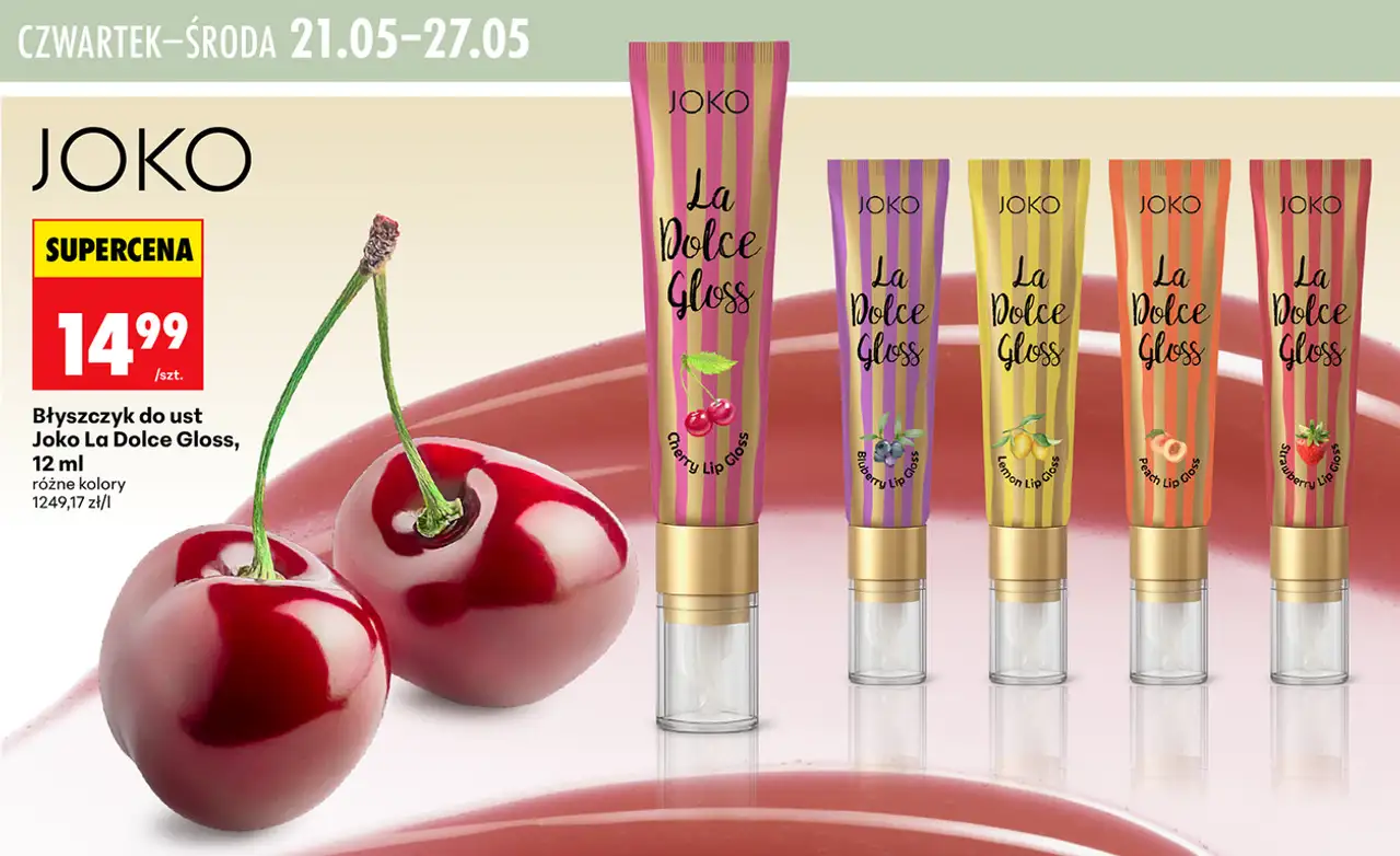 Błyszczyk do ust Joko La Dolce Gloss, 12 ml różne kolory