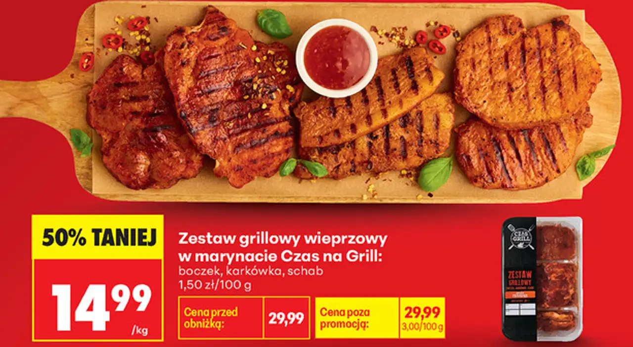 Zestaw grillowy wieprzowy w marynacie Czas na Grill:
