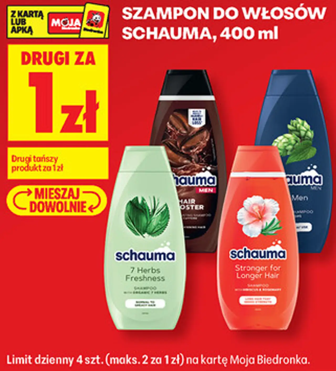 SZAMPON DO WŁOSÓW SCHAUMA, 400 ml