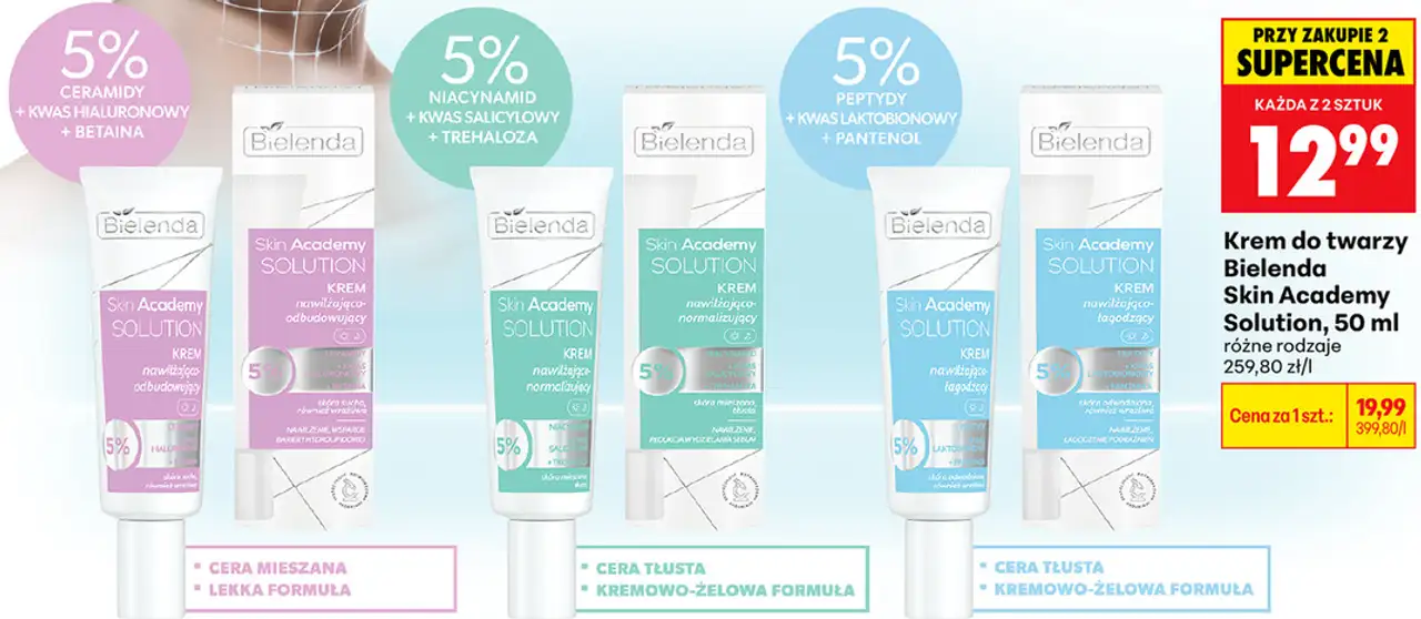 Krem do twarzy Bielenda Skin Academy Solution, 50 ml