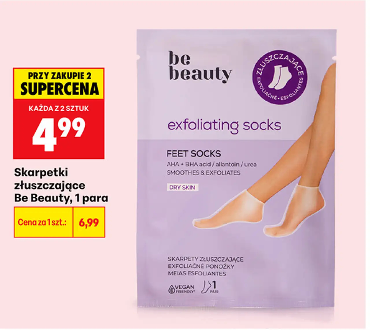 Skarpetki złuszczające Be Beauty, 1 para
