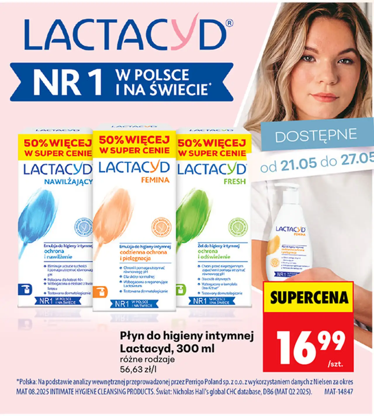 Płyn do higieny intymnej Lactacyd, 300 ml