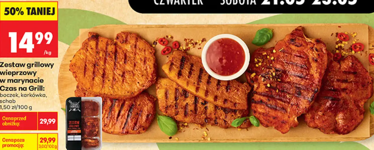 Zestaw grillowy wieprzowy w marynacie Czas na Grill