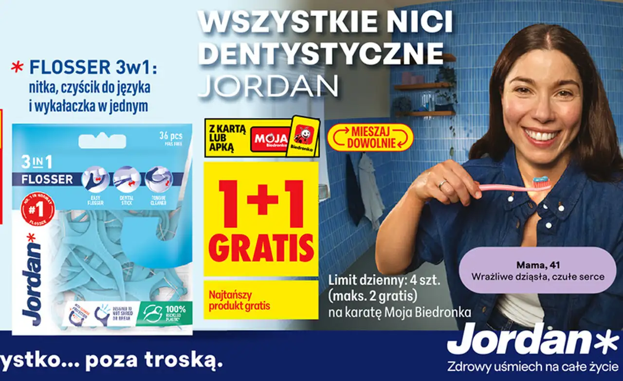 Wszystkie nici dentystyczne Jordan