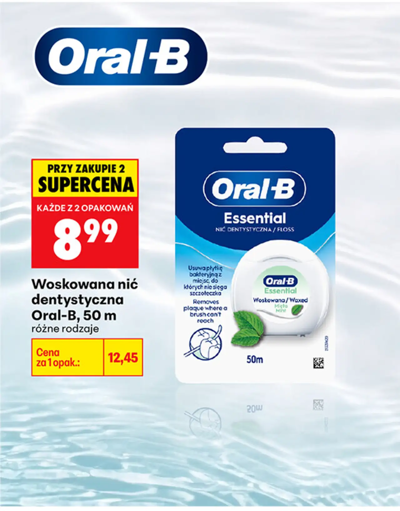 Woskowana nić dentystyczna Oral-B, 50 m