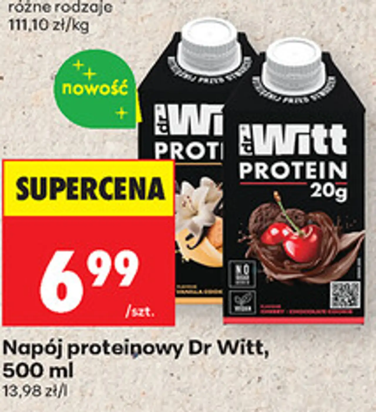 Napój proteinowy Dr Witt, 500 ml