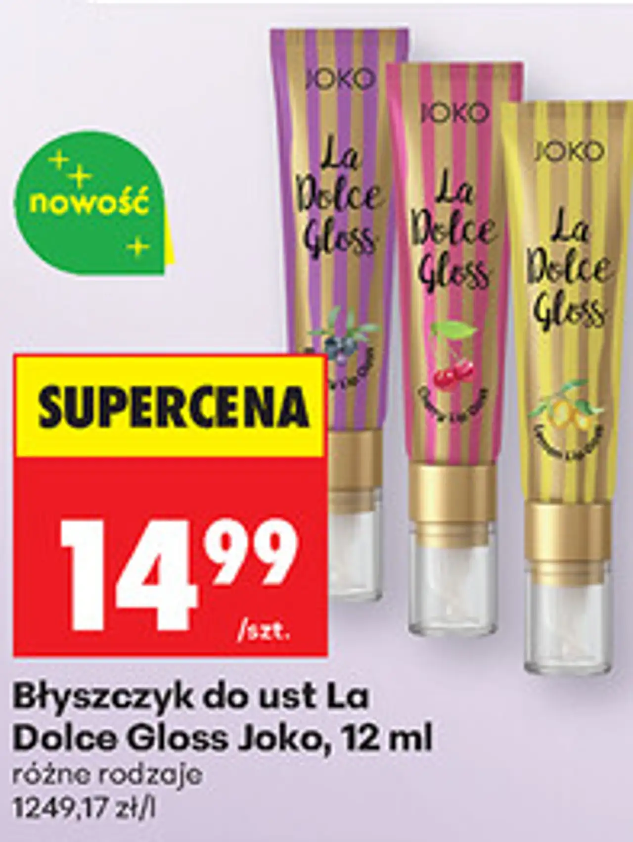Błyszczyk do ust La Dolce Gloss Joko, 12 ml