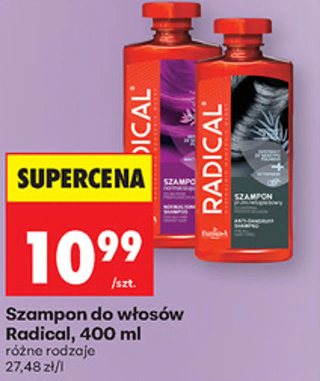 Szampon do włosów Radical, 400 ml