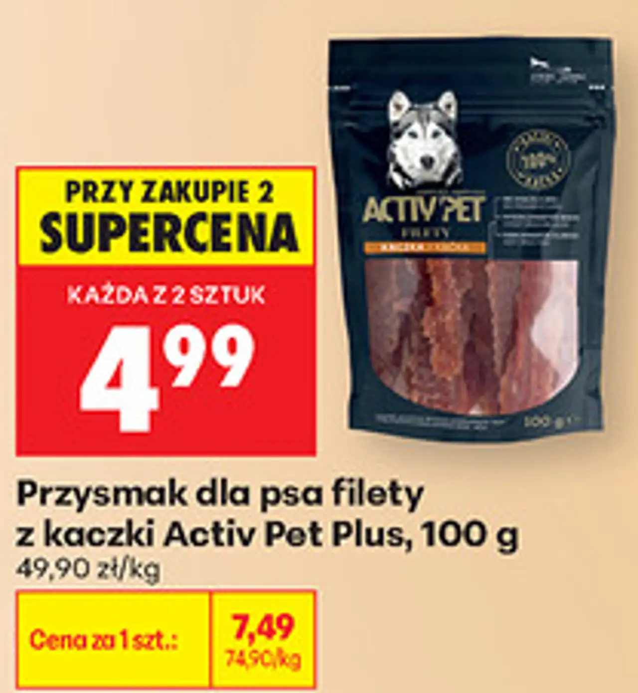 Przysmak dla psa filety z kaczki Activ Pet Plus, 100 g
