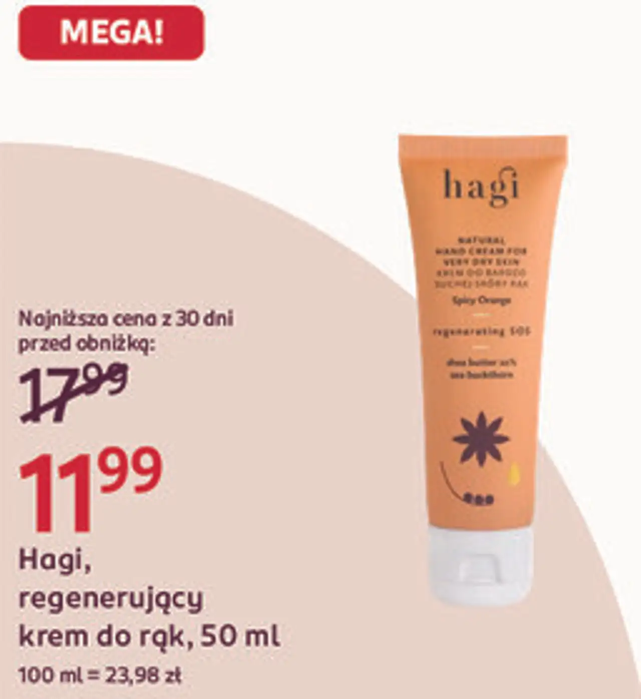 Hagi, regenerujący krem do rąk, 50 ml