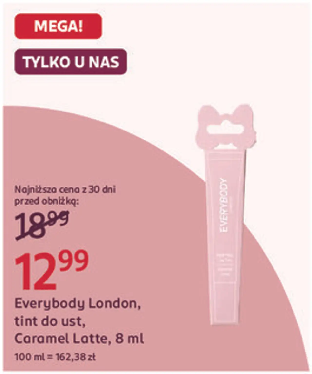 Everybody London, tint do ust, Caramel Latte, 8 ml