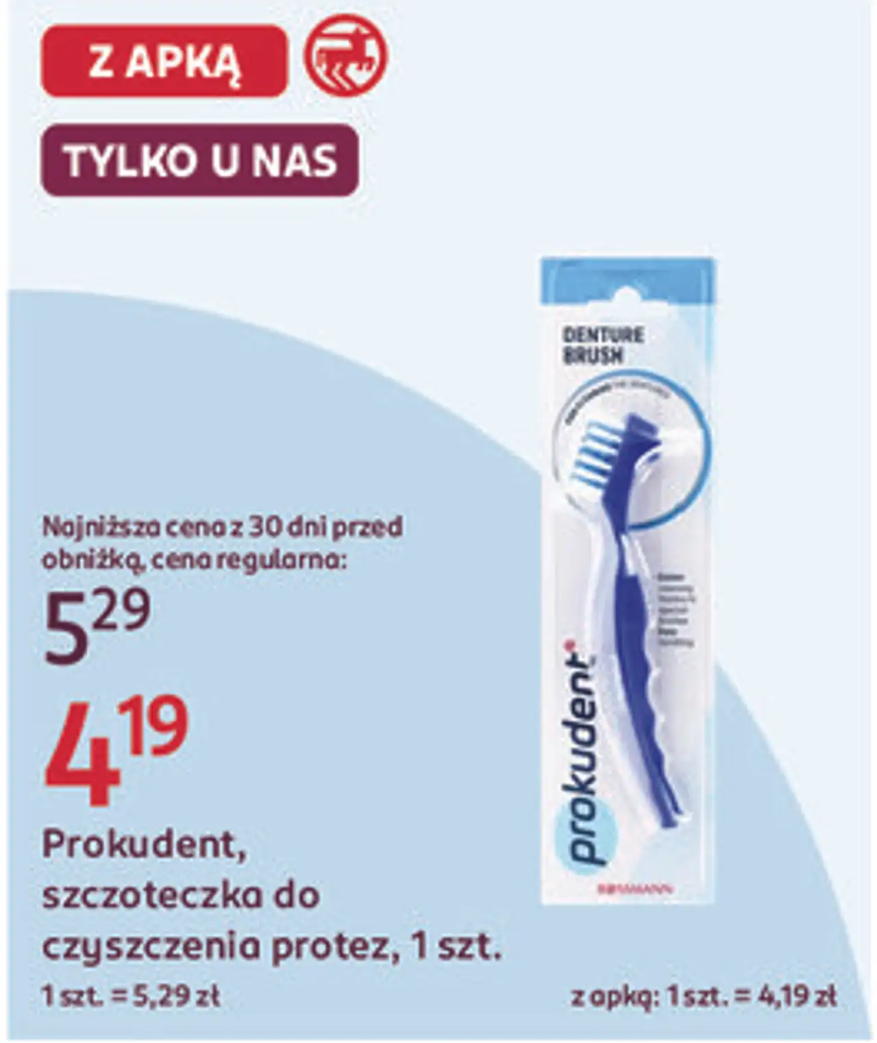 Prokudent, szczoteczka do czyszczenia protez, 1 szt.
