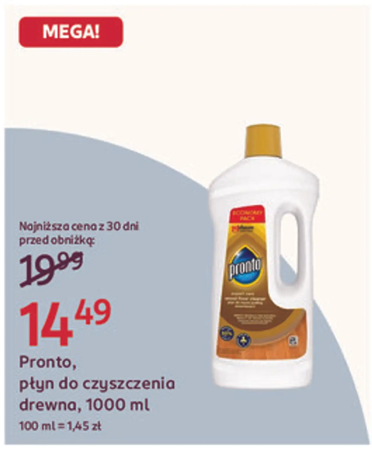Pronto, płyn do czyszczenia drewna, 1000 ml
