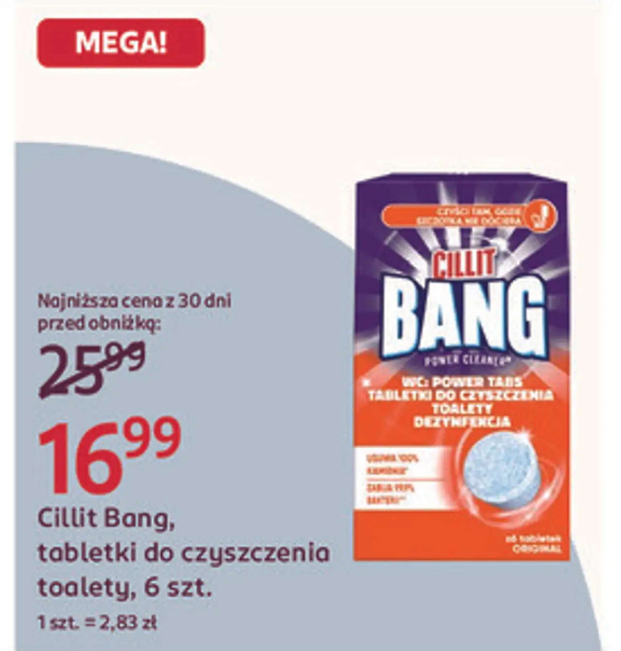 Cillit Bang, tabletki do czyszczenia toalety, 6 szt.