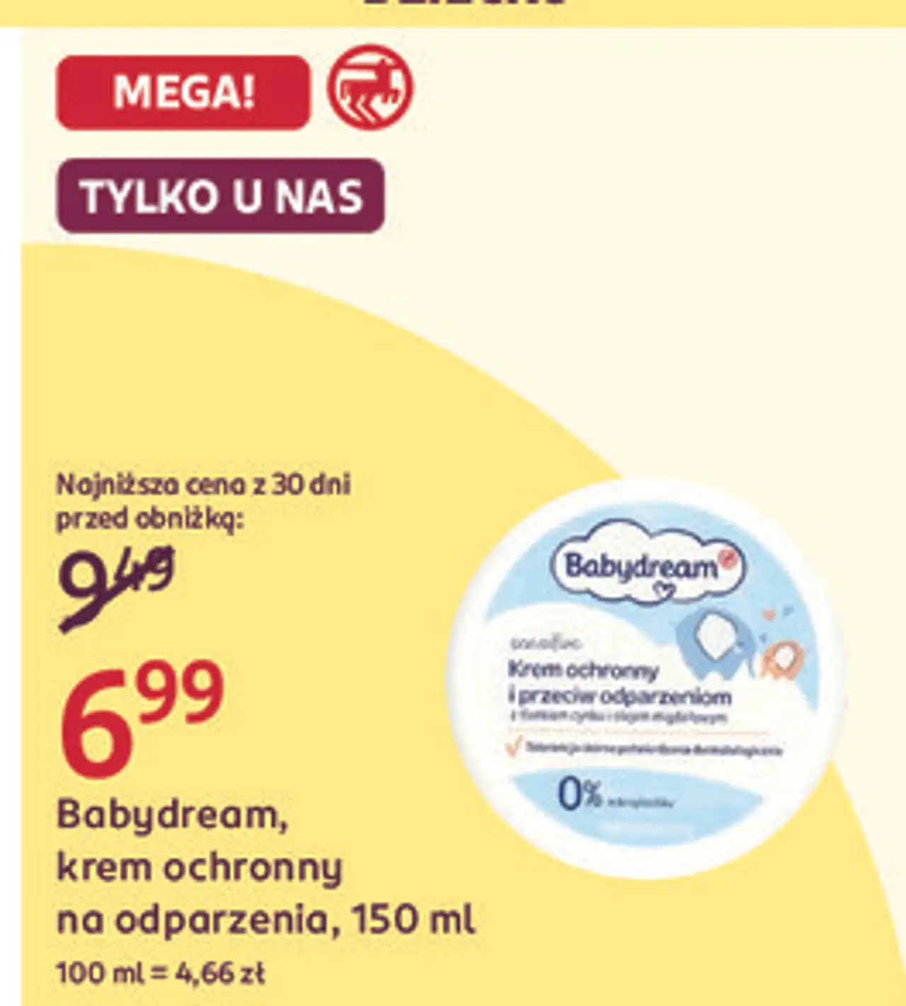 Babydream, krem ochronny na odparzenia, 150 ml