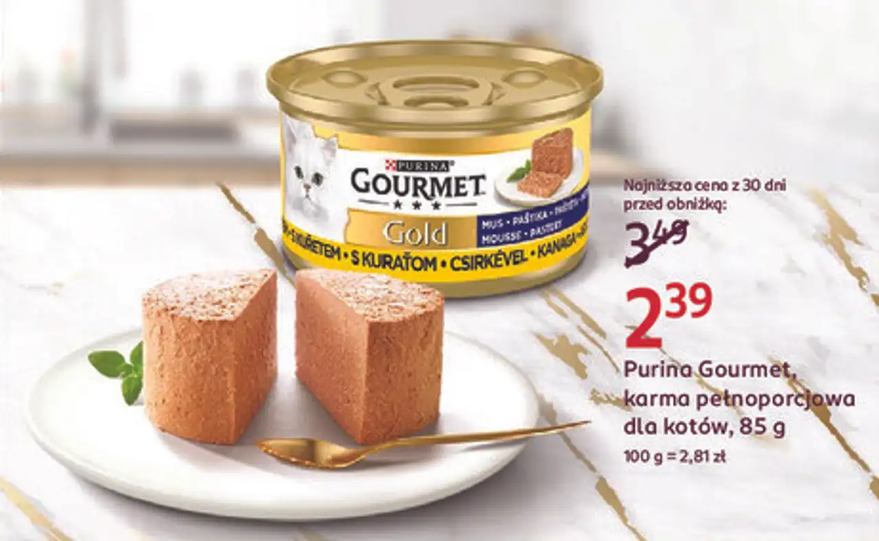 Purina Gourmet, karma pełnoporcjowa dla kotów, 85 g