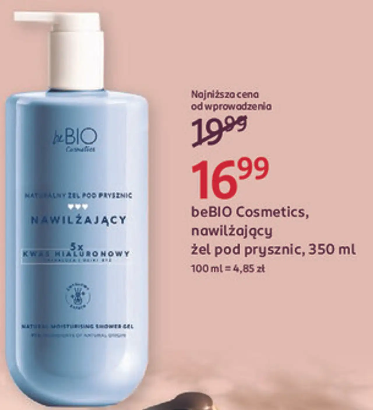 beBIO Cosmetics, nawilżający żel pod prysznic, 350 ml