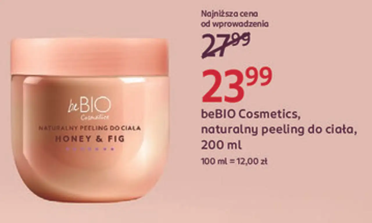 beBIO Cosmetics, naturalny peeling do ciała, 200 ml