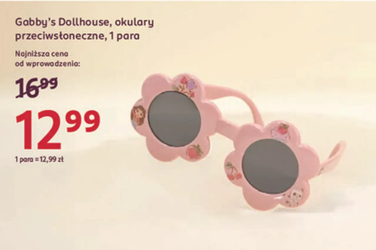 Gabby's Dollhouse, okulary przeciwsłoneczne, 1 para